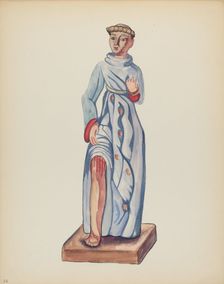 Plate 36: Saint Roch: From Portfolio "Spanish Colonial Designs of New Mexico", 1935/1942. Creator: Unknown