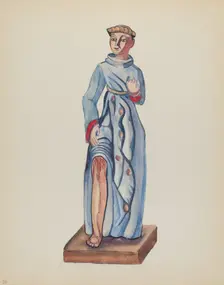 Plate 36: Saint Roch: From Portfolio "Spanish Colonial Designs of New Mexico", 1935/1942. Creator: Unknown