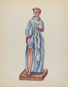 Plate 36: Saint Roch: From Portfolio "Spanish Colonial Designs of New Mexico", 1935/1942. Creator: Unknown