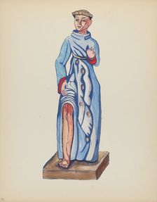 Plate 36: Saint Roch: From Portfolio "Spanish Colonial Designs of New Mexico", 1935/1942. Creator: Unknown