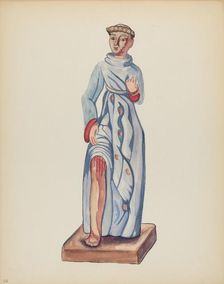 Plate 36: Saint Roch: From Portfolio "Spanish Colonial Designs of New Mexico", 1935/1942. Creator: Unknown