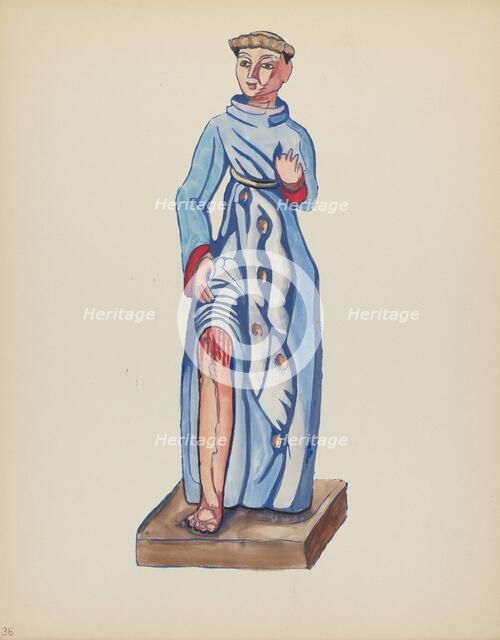 Plate 36: Saint Roch: From Portfolio "Spanish Colonial Designs of New Mexico", 1935/1942. Creator: Unknown.