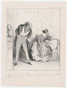 Plate 36: Well? Well? What about your dowry?, from Caricaturana, published in Les Robert..., 1838. Creator: Honore Daumier