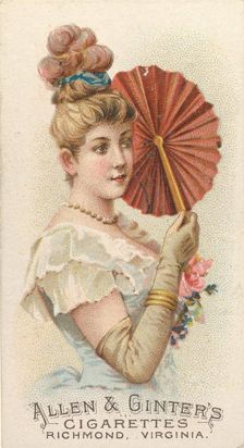 Plate 37, from the Fans of the Period series (N7) for Allen & Ginter Cigarettes Brands, 1889. Creator: Allen & Ginter