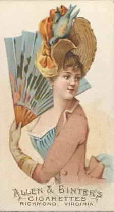 Plate 38, from the Fans of the Period series (N7) for Allen & Ginter Cigarettes Brands, 1889. Creator: Allen & Ginter