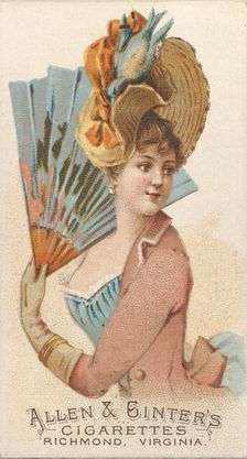 Plate 38, from the Fans of the Period series (N7) for Allen & Ginter Cigarettes Brands, 1889. Creator: Allen & Ginter
