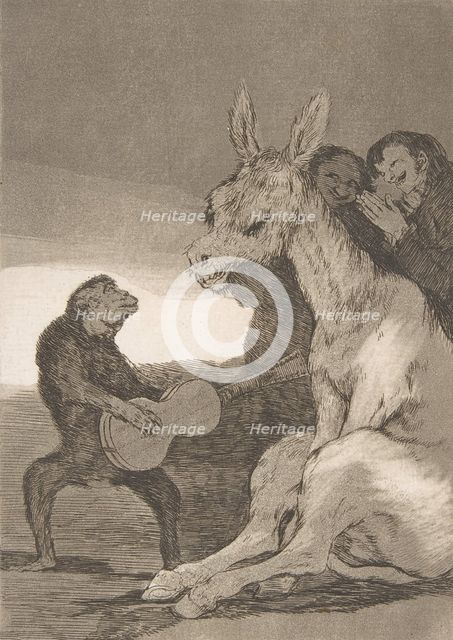 Plate 38 from 'Los Caprichos': Bravo! (Brabisimo!), 1799., 1799. Creator: Francisco Goya.