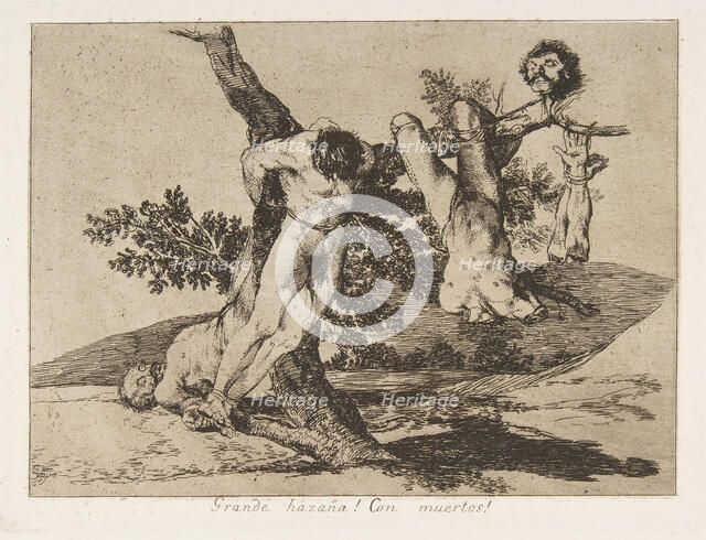 Plate 39 from 'The Disasters of War' (Los Desastres de La Guerra): 'An he..., 1810 (published 1863). Creator: Francisco Goya.