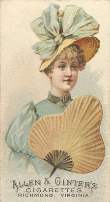 Plate 39, from the Fans of the Period series (N7) for Allen & Ginter Cigarettes Brands, 1889. Creator: Allen & Ginter