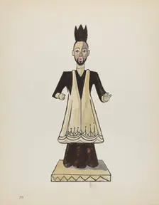 Plate 39: Saint John Nepomuk: From Portfolio "Spanish Colonial Designs of New Mexico", 1935/1942. Creator: Unknown