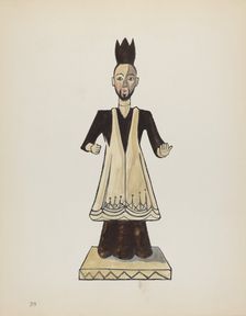 Plate 39: Saint John Nepomuk: From Portfolio "Spanish Colonial Designs of New Mexico", 1935/1942. Creator: Unknown