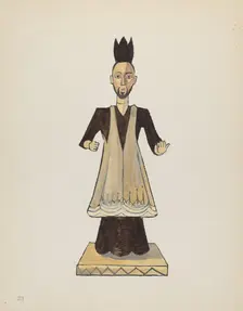 Plate 39: St. John Nepomuk Bulto: From Portfolio "Spanish Colonial Designs of New Mexico", 1935/1942 Creator: Unknown