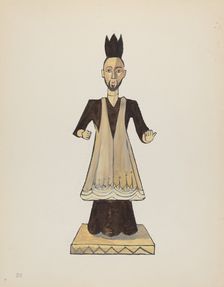 Plate 39: St. John Nepomuk Bulto: From Portfolio "Spanish Colonial Designs of New Mexico", 1935/1942 Creator: Unknown