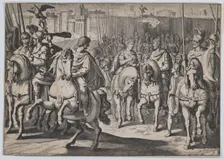 Plate 4: The peace with the king of France in order to fight the Turks, from the Triumphs ..., 1614. Creator: Jacob III de Gheyn