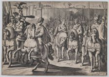 Plate 4: The peace with the king of France in order to fight the Turks, from the Triumphs ..., 1614. Creator: Jacob III de Gheyn