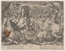 Plate 4: Alexander Battling the Persians, from The Deeds of Alexander the Great, 1608. Creator: Antonio Tempesta