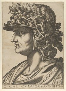 Plate 4: Caius in profile facing left, from The Twelve Caesars 1610-40. Creator: Anon