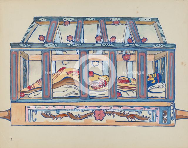 Plate 4: Christ in Sepulchre: From Portfolio "Spanish Colonial Designs of New Mexico", 1935/1942. Creator: Unknown.