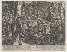 Plate 4: Civilis tells the Dutch Elders that They are Being Treated Like Slaves by the Rom..., 1611. Creator: Antonio Tempesta