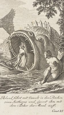 Plate 4 for Ariosto's Orlando Furioso 1772. Creator: Daniel Berger