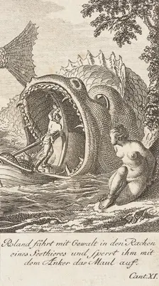 Plate 4 for Ariosto's Orlando Furioso 1772. Creator: Daniel Berger