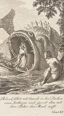 Plate 4 for Ariosto's Orlando Furioso 1772. Creator: Daniel Berger