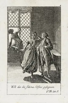 Plate 4 for J.G. Muller's Siegfried von Lindenberg 1783. Creator: Daniel Nikolaus Chodowiecki