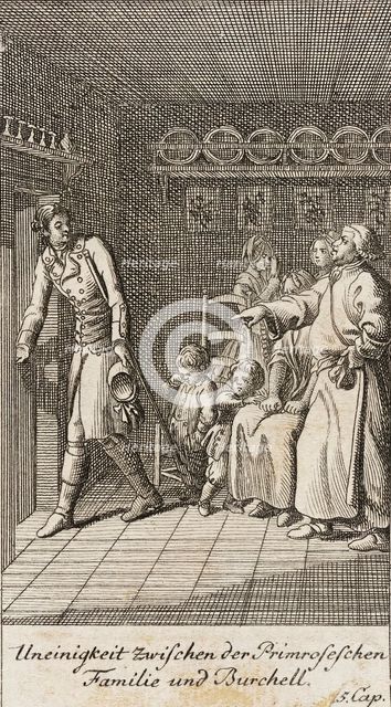 Plate 4 for Oliver Goldsmith's 'The Vicar of Wakefield', 1776. Creator: Daniel Berger.