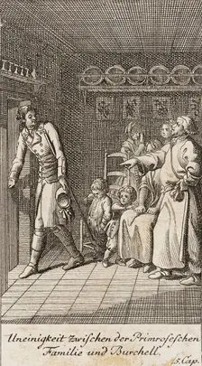 Plate 4 for Oliver Goldsmith's The Vicar of Wakefield 1776. Creator: Daniel Berger