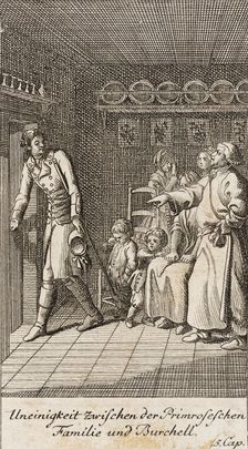 Plate 4 for Oliver Goldsmith's The Vicar of Wakefield 1776. Creator: Daniel Berger