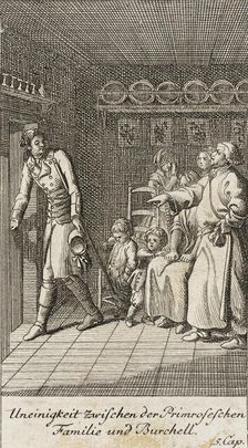 Plate 4 for Oliver Goldsmith's The Vicar of Wakefield 1776. Creator: Daniel Berger