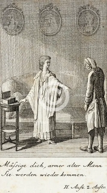 Plate 4 for Schiller's 'Intrigue and Love', 1785. Creator: Daniel Nikolaus Chodowiecki.