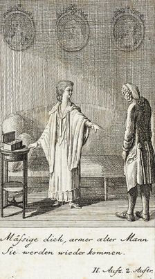 Plate 4 for Schiller's Intrigue and Love 1785. Creator: Daniel Nikolaus Chodowiecki