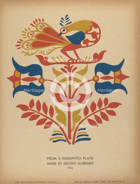 Plate 4: From Portfolio "Folk Art of Rural Pennsylvania", c. 1939. Creator: Unknown.