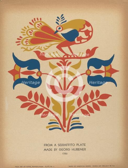 Plate 4: From Portfolio "Folk Art of Rural Pennsylvania", c. 1939. Creator: Unknown.