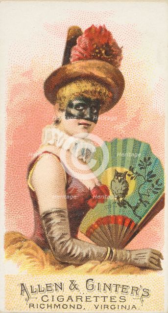 Plate 4, from the Fans of the Period series (N7) for Allen & Ginter Cigarettes Brands, 1889. Creator: Allen & Ginter.
