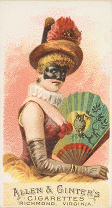 Plate 4, from the Fans of the Period series (N7) for Allen & Ginter Cigarettes Brands, 1889. Creator: Allen & Ginter