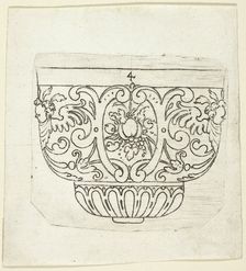 Plate 4, from XX Stuck zum (ornamental designs for goblets and beakers), 1601. Creator: Master AP