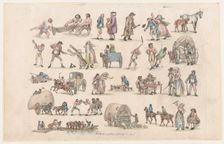 Plate 4, Outlines of Figures, Landscapes and Cattle...for the Use of Learners, Ma..., March 8, 1790. Creator: Thomas Rowlandson