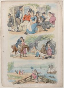 Plate 4: Recruiting, from "World in Miniature", 1816., 1816. Creator: Thomas Rowlandson