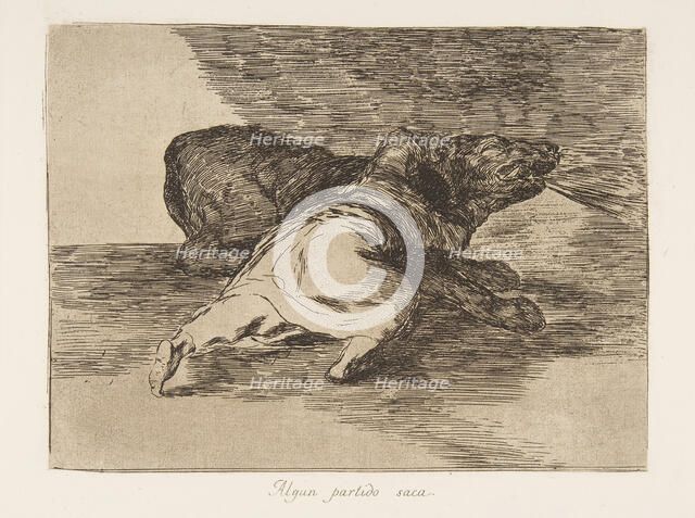 Plate 40 from 'The Disasters of War' (Los Desastres de La Guerra): 'He ge..., 1810 (published 1863). Creator: Francisco Goya.