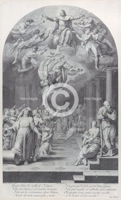 Plate 40: the division of the elect from the reprobate, 1756. Creators: Bartolomeo Crivellari, Gabriel Söderling.