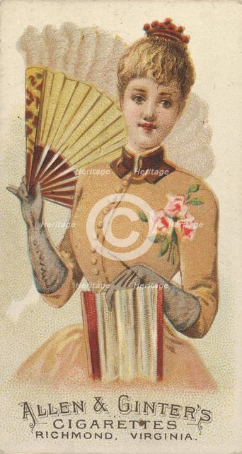 Plate 41, from the Fans of the Period series (N7) for Allen & Ginter Cigarettes Brands, 1889. Creator: Allen & Ginter.