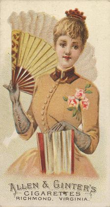 Plate 41, from the Fans of the Period series (N7) for Allen & Ginter Cigarettes Brands, 1889. Creator: Allen & Ginter