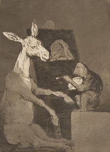 Plate 41 from Los Caprichos': Neither more nor less (Ni mas ni menos.), 1799. Creator: Francisco Goya