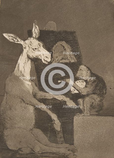 Plate 41 from 'Los Caprichos': Neither more nor less (Ni mas ni menos.), 1799. Creator: Francisco Goya.