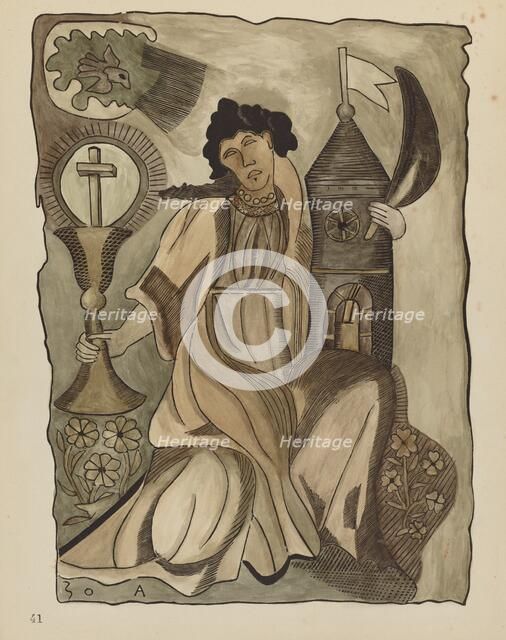 Plate 41: Santa Barbara: From Portfolio "Spanish Colonial Designs of New Mexico", 1935/1942. Creator: Unknown.