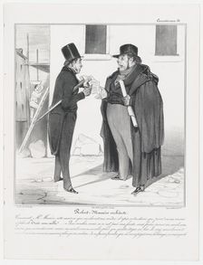 Plate 41: Robert Macaire architecte, 1838. Creator: Honore Daumier