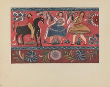 Plate 42: Painted Chest Design: From Portfolio "Spanish Colonial Designs of New Mexico", 1935/1942. Creator: Unknown