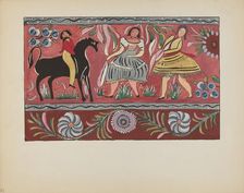 Plate 42: Painted Chest Design: From Portfolio "Spanish Colonial Designs of New Mexico", 1935/1942. Creator: Unknown